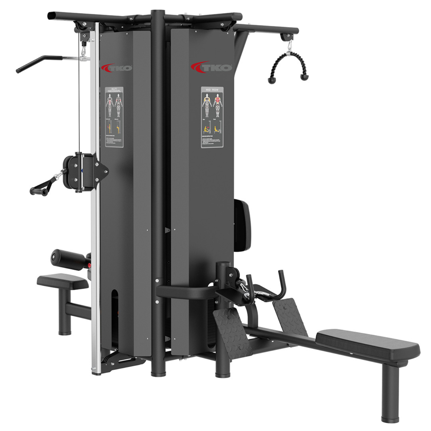 TKO Strength 4-Stack Cable Gym System - 7031-B
