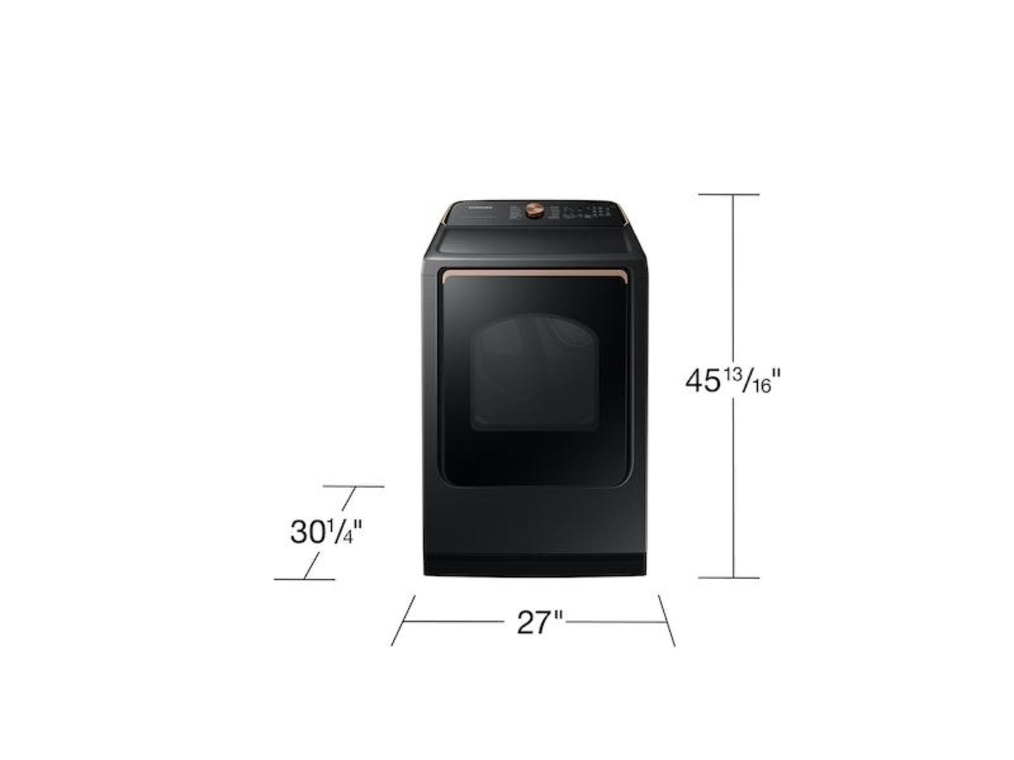 SAMSUNG 7.4 cu. ft. Smart Electric Dryer with Pet Care Dry and Steam Sanitize+ in Brushed Black - DVE54CG7550V-KT