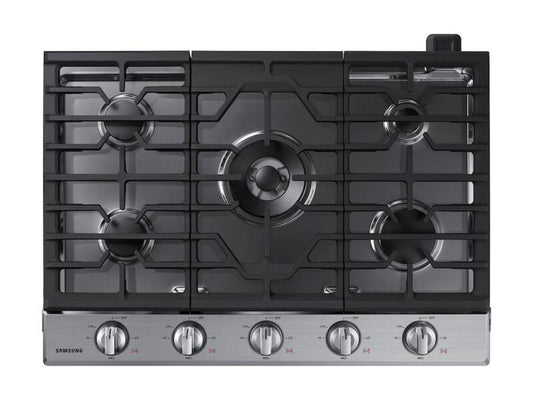 SAMSUNG NA30N6555TS 30" Smart Gas Cooktop with Illuminated Knobs in Stainless Steel - NA30N6555TS-KT