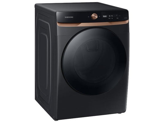 SAMSUNG 7.5 cu. ft. AI Smart Dial Electric Dryer with Super Speed Dry and MultiControl(TM) in Brushed Black - DVE46BG6500VA3-KT