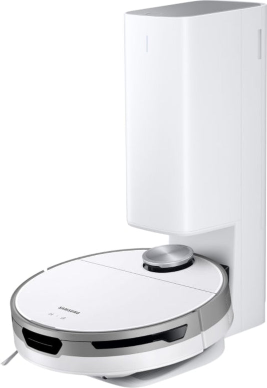 SAMSUNG Jet Bot+ Robot Vacuum Cleaner w/ Clean Station, Automatic Emptying, Precision Cleaning, 5-Layer Filter, Intelligent Power Control for Hardwood Floors, Carpets, Area Rugs, VR30T85513W, White - VR30T85513W-KT