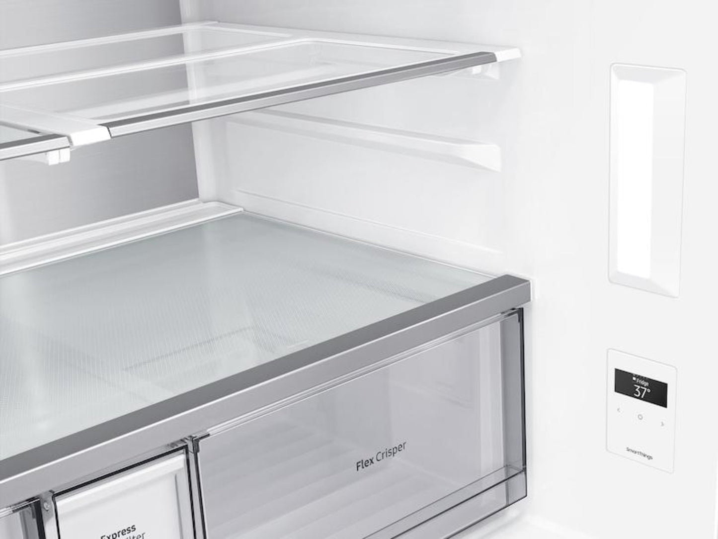 Samsung - RF29A9071SG - 29 cu. ft. Smart 4-Door Flex™ refrigerator featuring Family HubTM with Beverage Center and Dual Ice Maker with Ice Bites in Black Stainless Steel refrigerator featuring Family HubTM wit - RF29A9071SG-KT