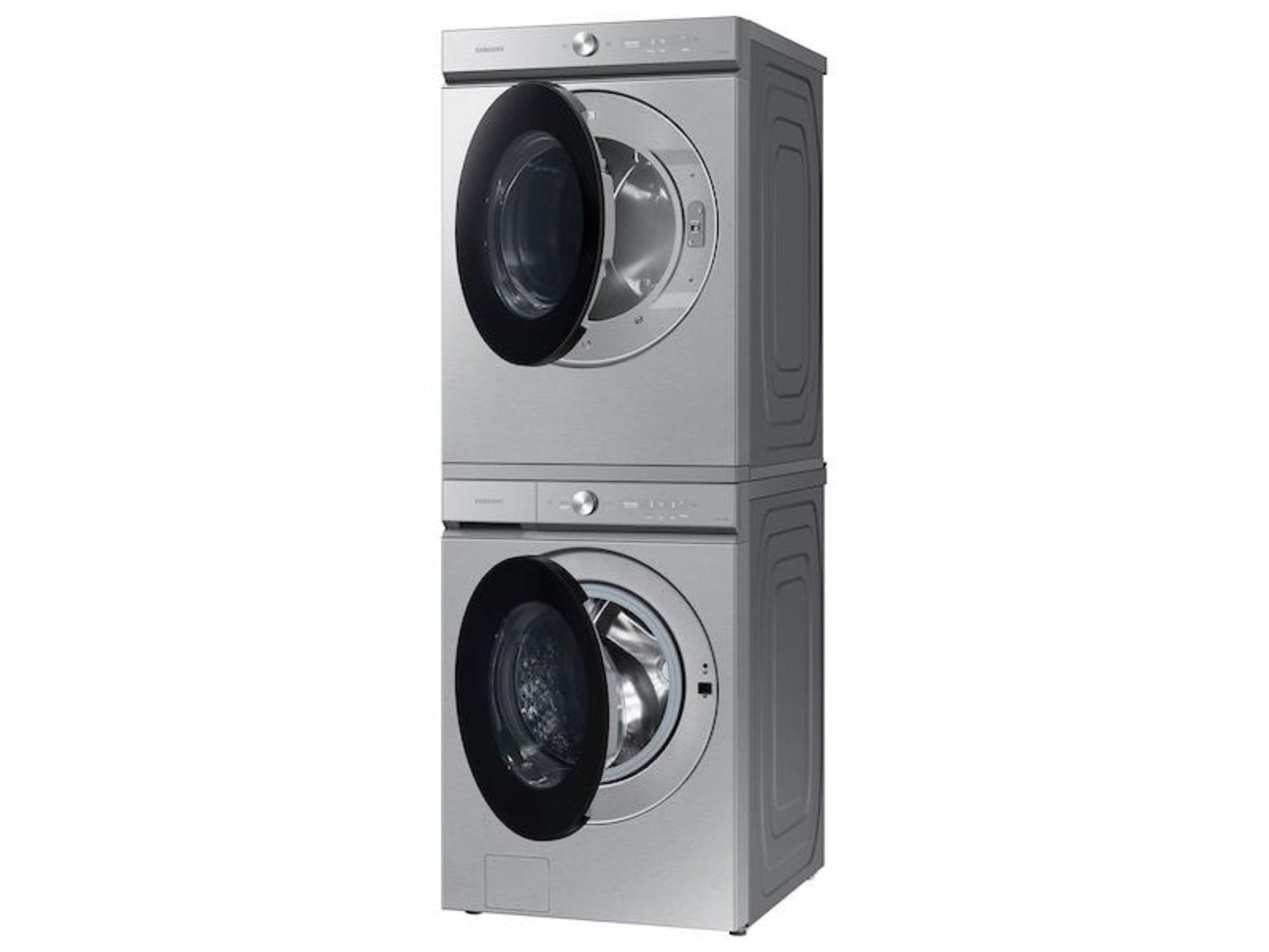 SAMSUNG Bespoke 7.6 cu. ft. Ultra Capacity Electric Dryer with Super Speed Dry and AI Smart Dial in Silver Steel - DVE53BB8700TA3-KT
