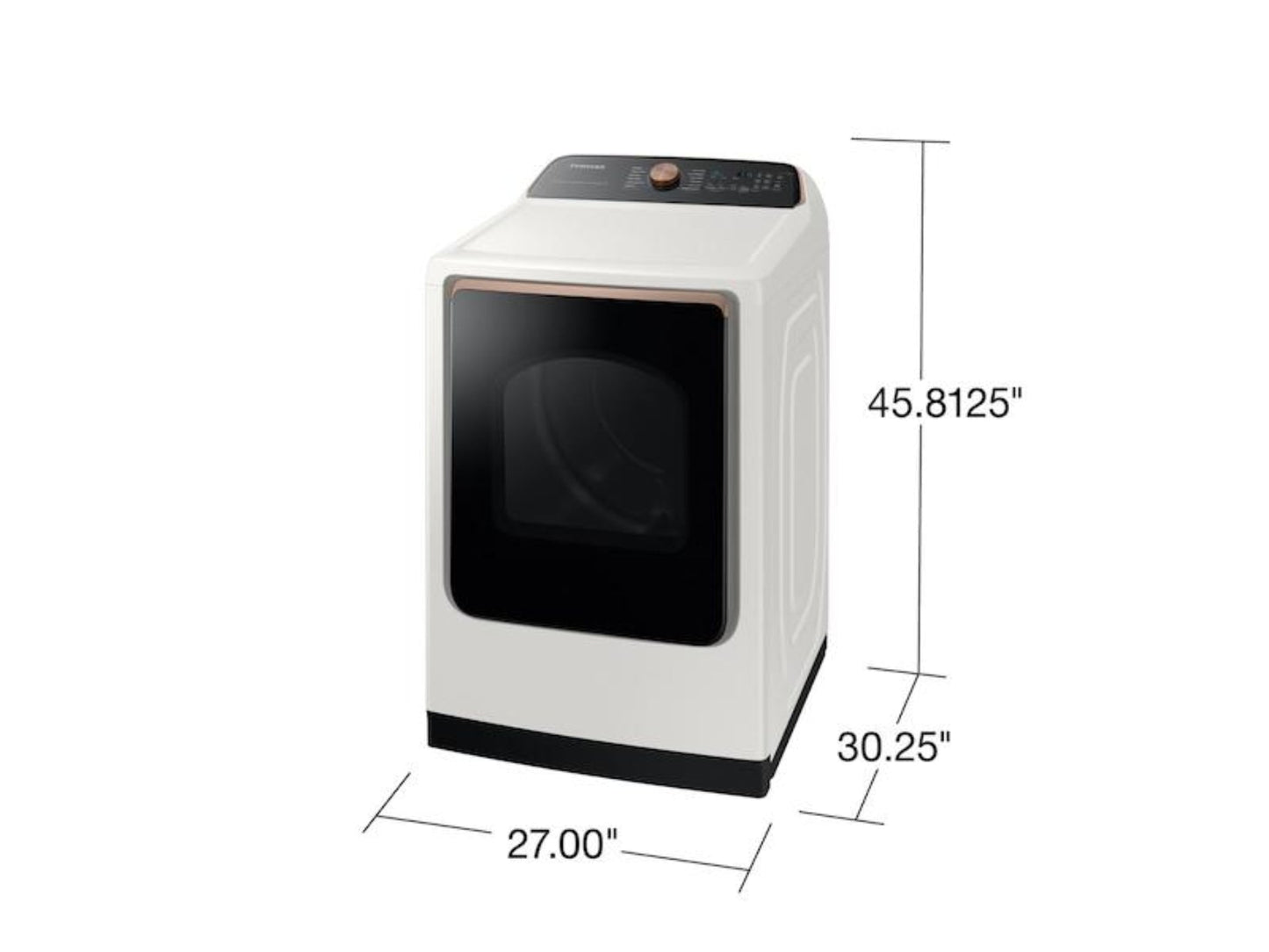 SAMSUNG 7.4 CF SMART ELECTRIC DRYER W STEAM SANITIZE+ - DVE55A7300E-KT