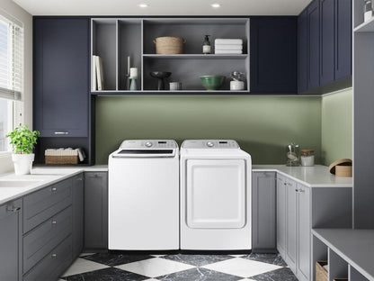 SAMSUNG  7.4 cu. ft. Smart Electric Dryer with Sensor Dry in White - DVE47CG3500W-KT