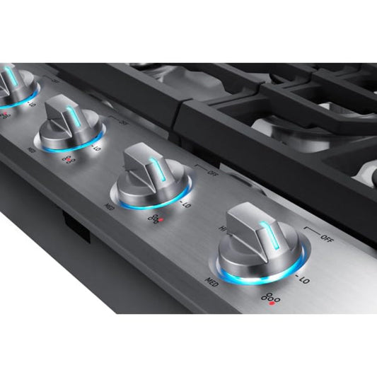 SAMSUNG NA30N6555TS 30" Smart Gas Cooktop with Illuminated Knobs in Stainless Steel - NA30N6555TS-KT