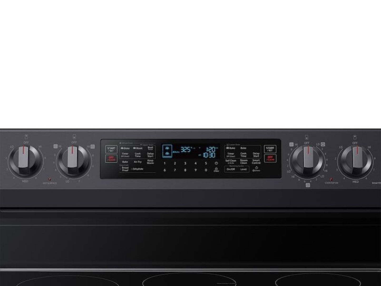 SAMSUNG NE63A6751SG 6.3 cu. ft. Smart Freestanding Electric Range with Flex Duo™, No-Preheat Air Fry & Griddle in Black Stainless Steel - NE63A6751SG-KT