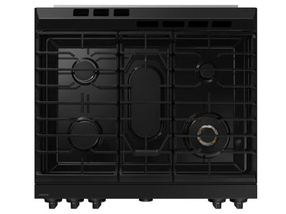 SAMSUNG Bespoke 6.0 cu. ft. Smart Slide-In Gas Range with Air Sous Vide & Air Fry in White Glass - NSG6DB850012-KT