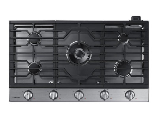 SAMSUNG NA36N6555TS 36" Smart Gas Cooktop with Illuminated Knobs in Stainless Steel - NA36N6555TS-KT