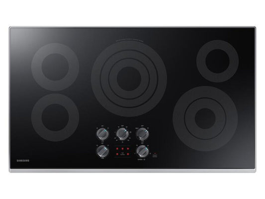 SAMSUNG 36" Smart Electric Cooktop in Stainless Steel - NZ36K6430RS-KT