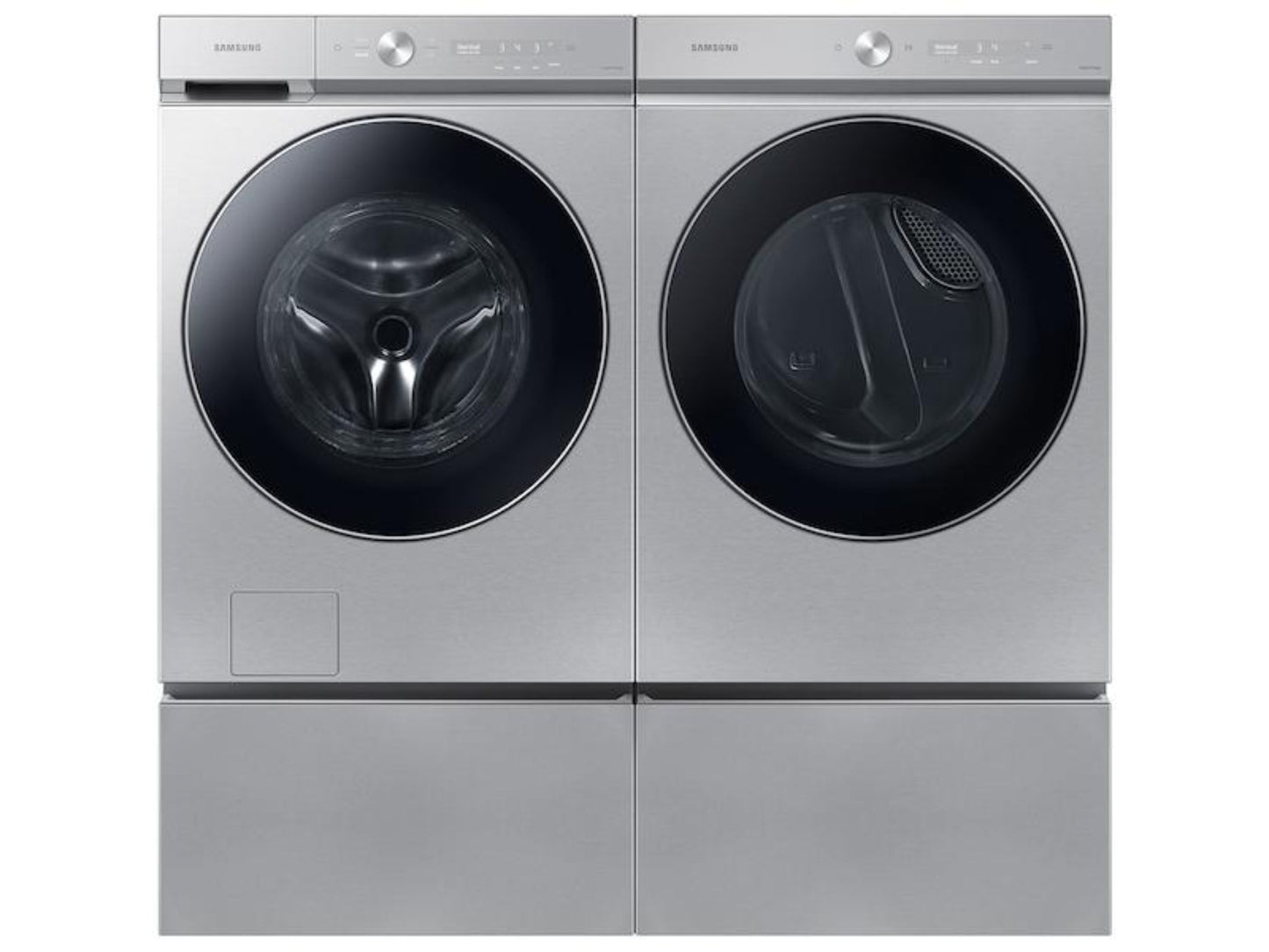 SAMSUNG Bespoke 7.6 cu. ft. Ultra Capacity Gas Dryer with AI Optimal Dry and Super Speed Dry in Silver Steel - DVG53BB8900TA3-KT