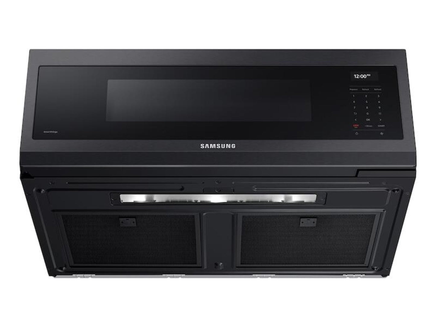 Samsung 1.1 CF SMART OTR WITH WIFI VOICE CONTROL AND SUPERIOR HOOD PERFORMANCE POWER BLACK STAINLESS STEEL - ME11A7710DG-KT