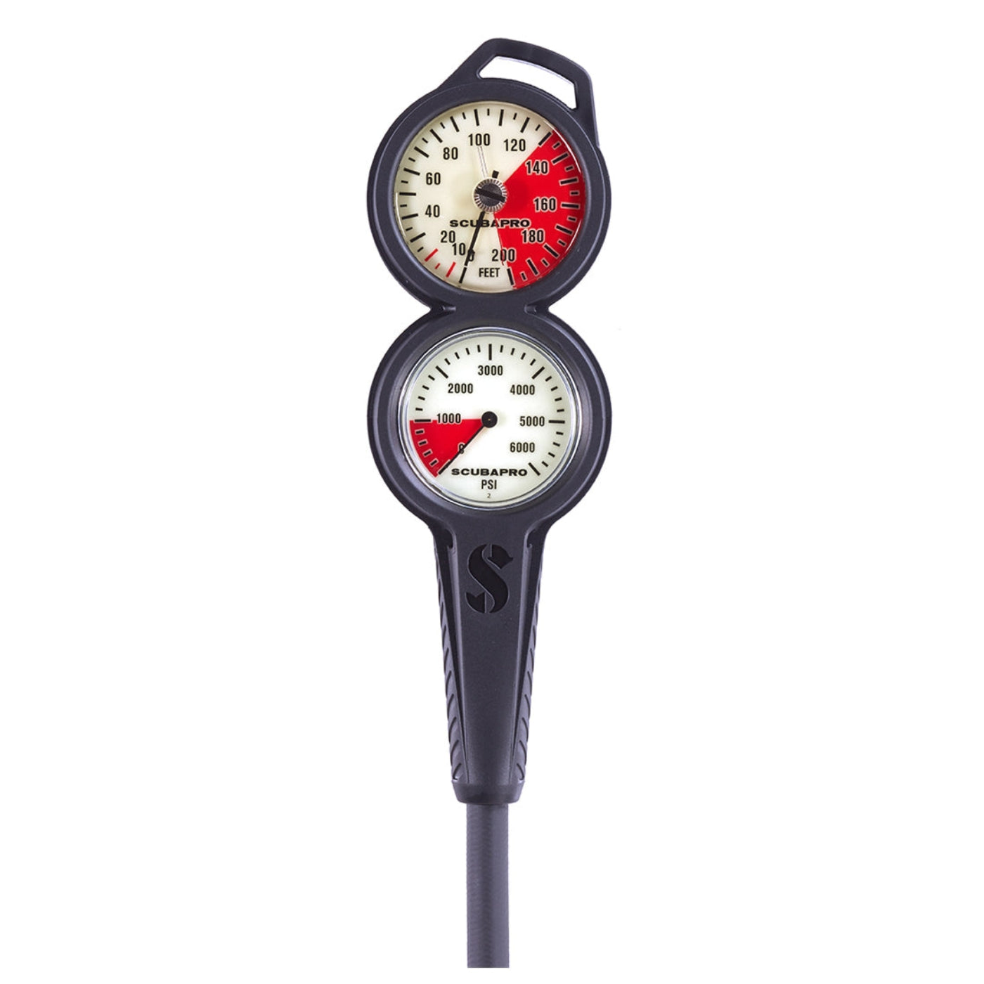 Scubapro 2 Gauge Scuba Dive Console, SP Metal PGPSI DGFT Pressure Gauge - GAUG141 PSI