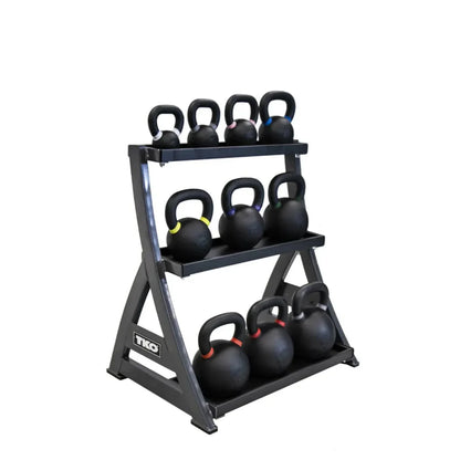 TKO 3 Tier Kettlebell Rack 856KR with Full Kettlebell Set - S856-KBV5-50