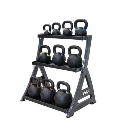 TKO 3 Tier Kettlebell Rack 856KR with Full Kettlebell Set - S856-KBV5-50