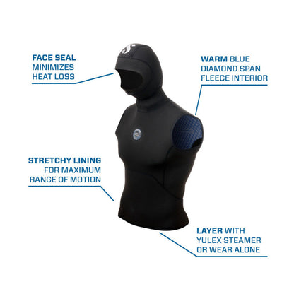 ScubaPro Everflex Yulex Dive Hooded Vest 5/3mm Men's Vest for SCUBA Diving - VEST69 01-XS